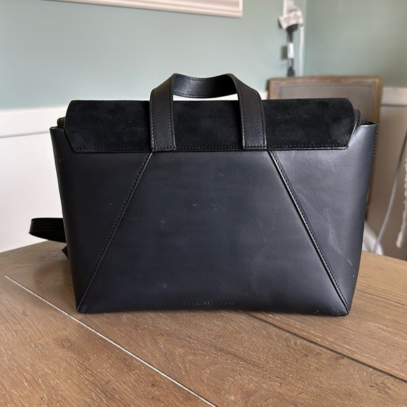 Janessa Leone Joan suede full grain leather Black crossbody bag w/Marant dustbag - Picture 9 of 16